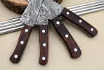 Handmade Damascus Steel Chef Knife Set: Rosewood Handle, Full Tang - 4 PCS - Image 6