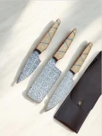 Elegant Damascus-Style Knife Set – 3 PCS - Image 6