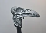 Raven Skull Cane, Hand Sculpted Walking Stick | Dark Victorian Gothic Cane | Fantasy Cosplay | Raven Crow Skull Cane, Gothic Accessory - Image 5