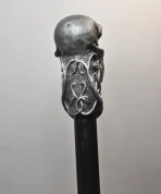 Raven Skull Cane, Hand Sculpted Walking Stick | Dark Victorian Gothic Cane | Fantasy Cosplay | Raven Crow Skull Cane, Gothic Accessory - Image 4