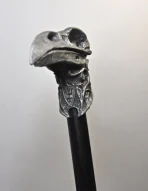Raven Skull Cane, Hand Sculpted Walking Stick | Dark Victorian Gothic Cane | Fantasy Cosplay | Raven Crow Skull Cane, Gothic Accessory - Image 3
