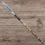 Hand Forged Viking Spear: Etched High Carbon Steel Blade, Ash Wood Handle, with Sheath - Image 3