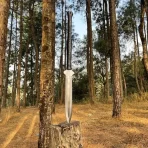 Hand Forged 20 Inch Viking Spear for Hunting-Ready to Use Tactical Survival Spear Sword Knife with Leather Sheath-Best Viking Gifts for Men - Image 2