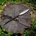 Handmade Viking Spear: 30" Steel Blade, Hardwood Handle - Image 3