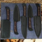 Hand Forged 5 Pcs Luxury J2 Steel Chef Knife Set, Kitchen Knives | Chef Knives Set, Handmade Damascus Knife Gift for him, Gift for her - Image 3