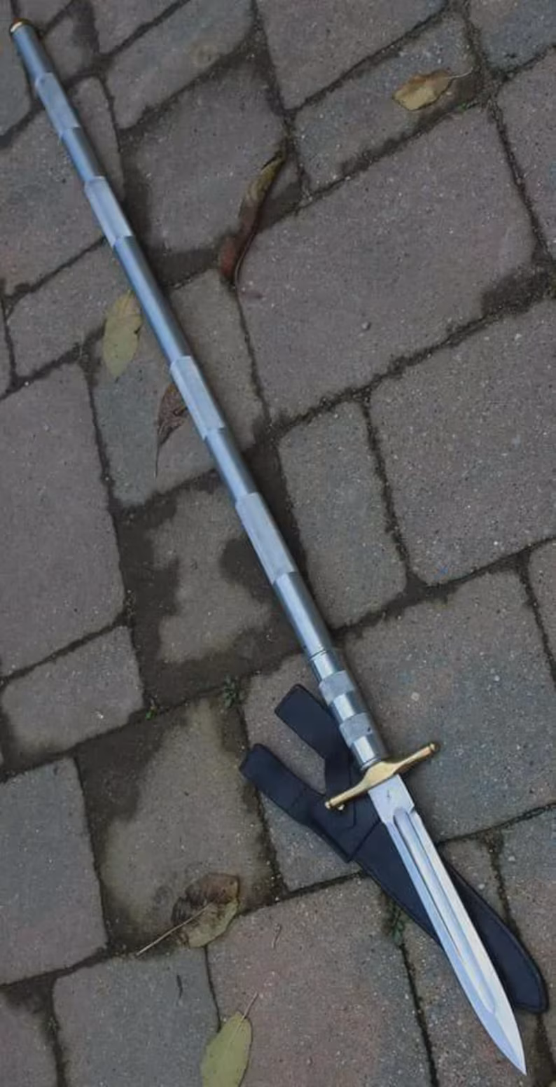 il_794xN.7219104753_bmzz Handmade D2 Steel Hunting Spear: Survival Camping Long Spear with Sheath - Image 1
