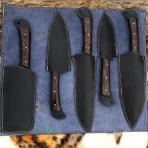 Hand Forged 5 Pcs Luxury J2 Steel Chef Knife Set, Kitchen Knives | Chef Knives Set, Handmade Damascus Knife Gift for him, Gift for her - Image 2