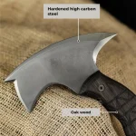 Forged Tomahawk Full Tang, Handmade Bushcraft Axe with Sheath, Functional Indian Tomahawk with engraving - Image 4