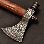 Handmade Damascus Steel Tomahawk / SK Axe with Rose wood Handle - Image 8