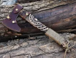 Hand Forged High-Carbon Steel Viking Battle Axe - Engraved Wood Handle, Custom Norse Axe, Gift for Boyfriend, Thanksgiving Gift for Husband - Image 2