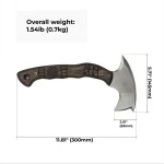 Forged Tomahawk Full Tang, Handmade Bushcraft Axe with Sheath, Functional Indian Tomahawk with engraving - Image 7