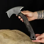 Forged Tomahawk Full Tang, Handmade Bushcraft Axe with Sheath, Functional Indian Tomahawk with engraving